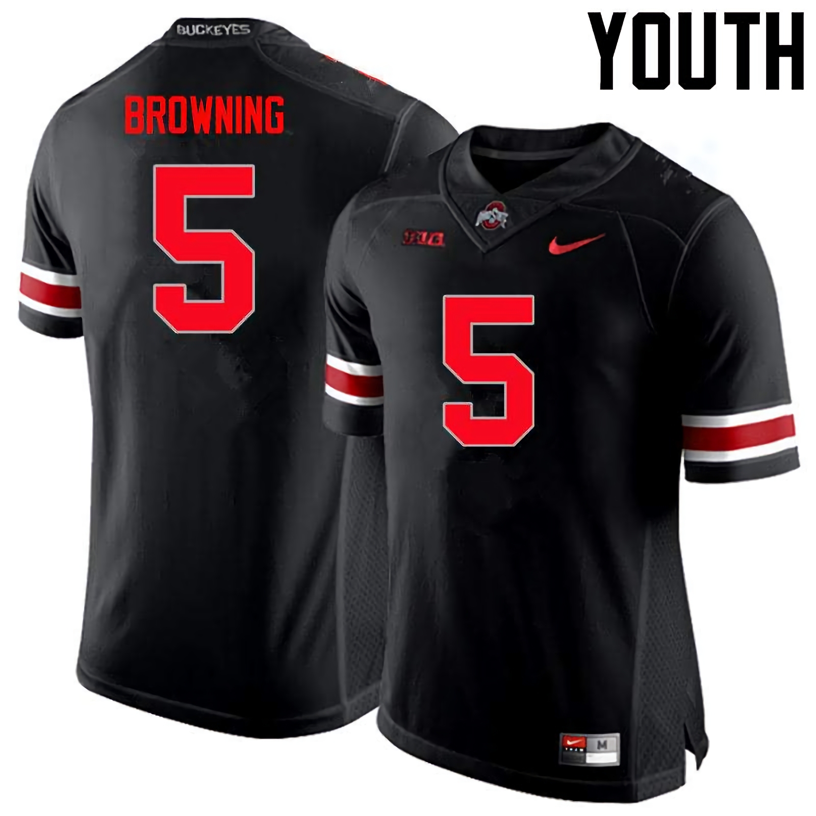 Baron Browning Ohio State Buckeyes Youth NCAA #5 Nike Black Limited College Stitched Football Jersey MVD3856BU